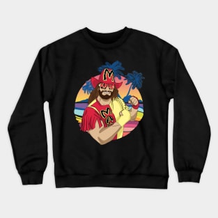 Macho man Retro Beach Crewneck Sweatshirt